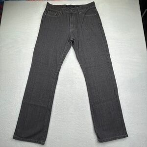 Vintage Genes 1691 Mens Slim Straight Jeans Size 34 (W34 L32) Dark Gray Denim